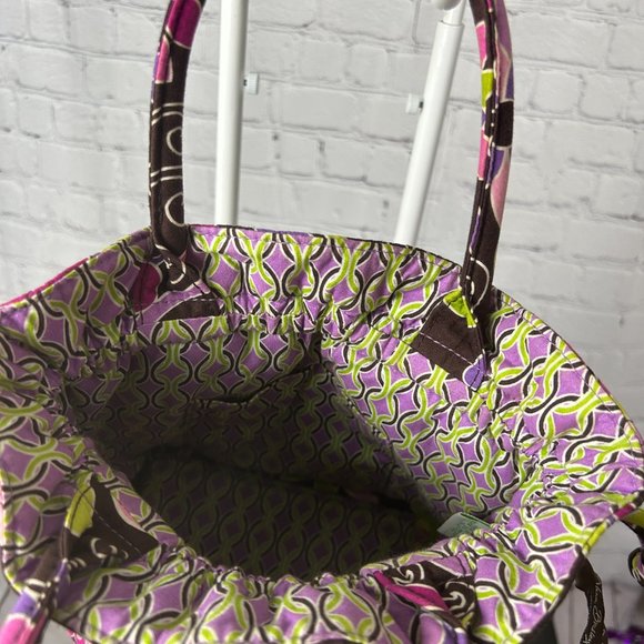 Vera Bradley Emma Drawstring Bag in Retired Purple Punch - Picture 3 of 6